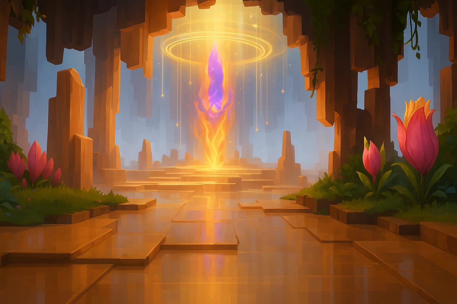 Ancient ruins background